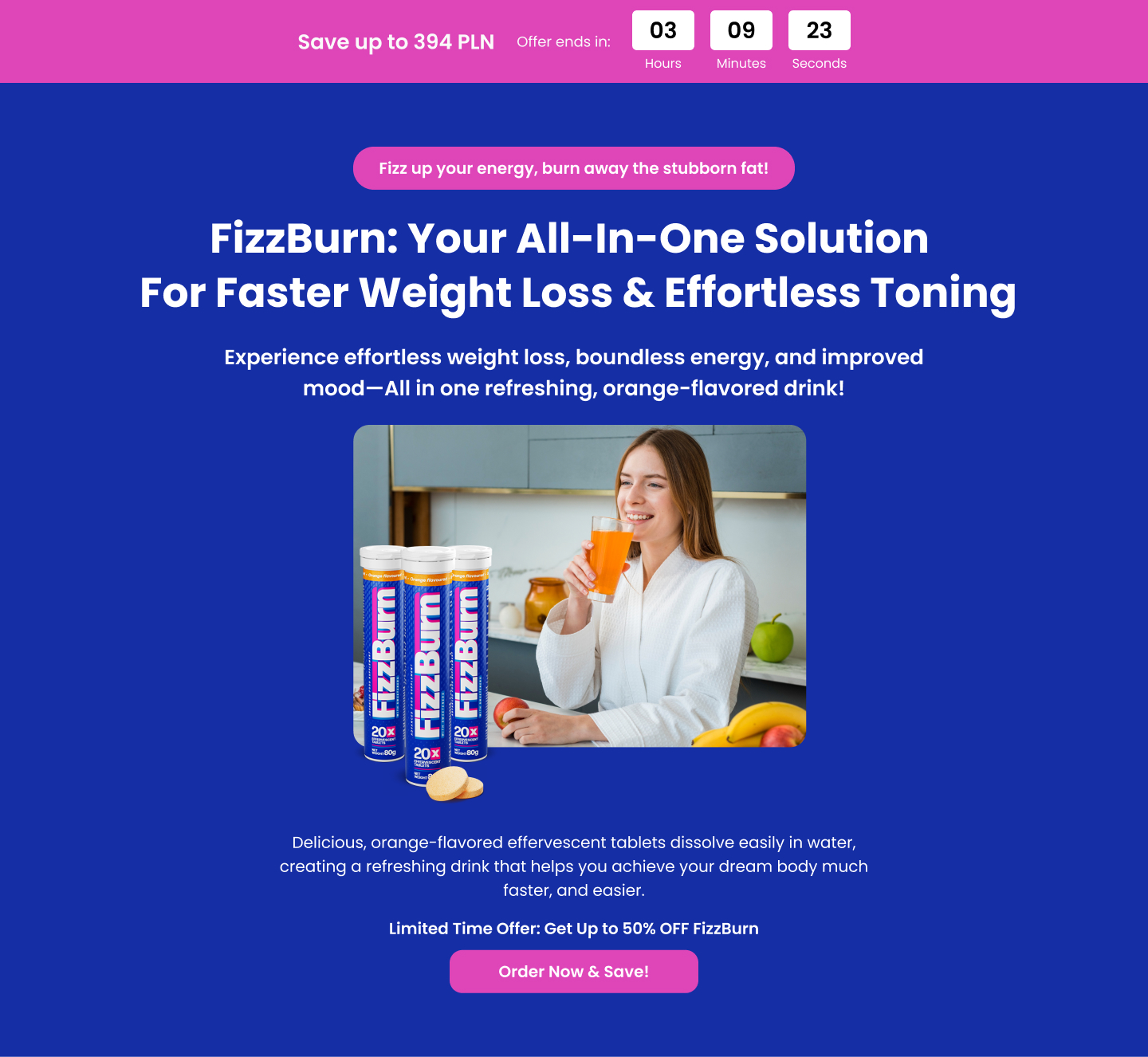 FizzBurn Landing Page